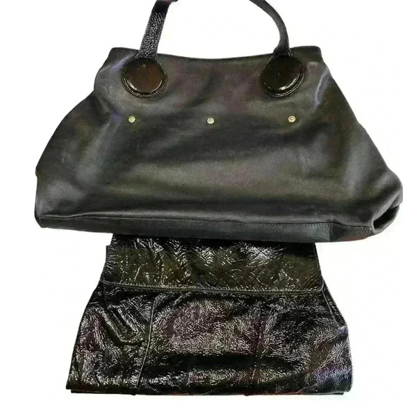 Goldenbleu‎ black patent leather convertible purse - Picture 7 of 12